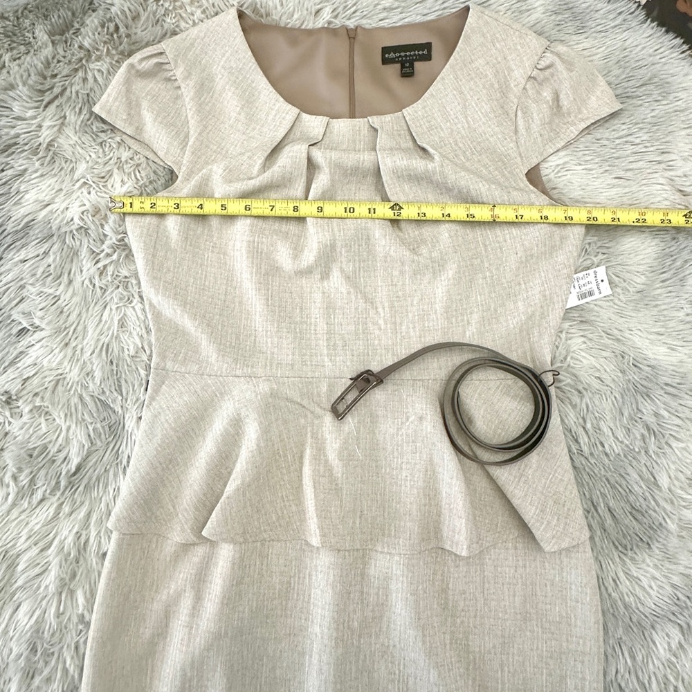 Dress Barn Cap Sleeve Belted Dress - Picture 5 of 12